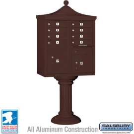 Regency Decorative Cluster Box Unit, Tall, 8 A Size Doors, Type I, Bronze, USPS Access