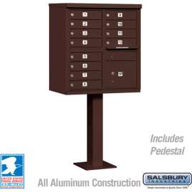 Cluster Box Unit, 12 A Size Doors, Type II, Bronze, USPS Access