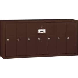 3500 Series 4B+ Vertical Mailbox, 7 Doors, Surface Mounted, Bronze, USPS Access