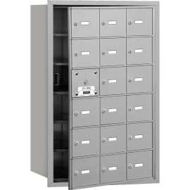 4B+ Horizontal Mailbox, 18 A Doors (17 usable), Front Loading, Aluminum, USPS Access