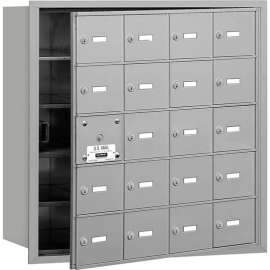 4B+ Horizontal Mailbox, 20 A Doors (19 usable), Front Loading, Aluminum, USPS Access
