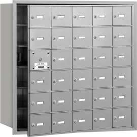 4B+ Horizontal Mailbox, 30 A Doors (29 usable), Front Loading, Aluminum, USPS Access