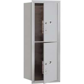 4C Horizontal Mailbox, 37-1/2"H, Single Column, 2 PL5 Doors, Front Load, Aluminum, USPS