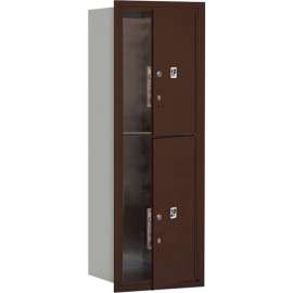 4C Horizontal Mailbox, 41"H, Single, Parcel Box, 1 PL5/1 PL6, Front Load, Bronze, USPS