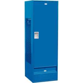 Steel Gear Locker With Solid Door, 24"Wx24"Dx72"H, Blue, Unassembled