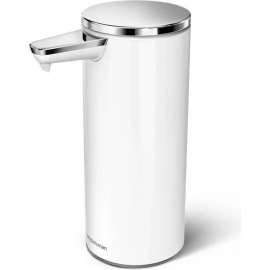 simplehuman Rechargeable Sensor Pump Liquid Soap/Sanitizer Dispenser - White w/Sample Soap