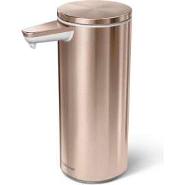 simplehuman Rechargeable Sensor Pump Liquid Soap/Sanitizer Dispenser - Rose Gold w/Sample Soap