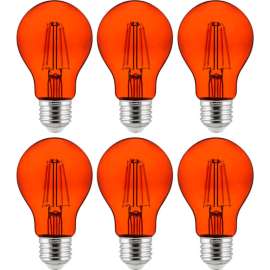 Sunlite Purple Transparent LED Light Bulb, 4-1/2-Watt, Dimmable, 6-Pack