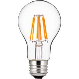 Sunlite LED Edison Light Bulb 6W, 40K, 600 Lumens, Medium Base, Dimmable Clear Glass, 6-Pack
