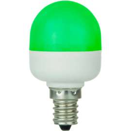 Sunlite 80268-SU T10/LED/0.5W/C/G 0.5W T10 Tubular Indicator, Candelabra Base Bulb, Green