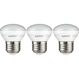 Sunlite LED R14 Bulb, 120V, 4W, 250 Lumens, Medium Screw Base,3000K, Warm White, Pack of 3