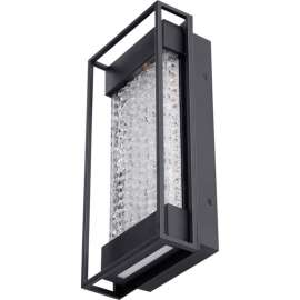 Sunlite LED Crystal Wall Sconce Light Fixture, 10W, 800 Lumens, 80 CRI, 12" Size, Black