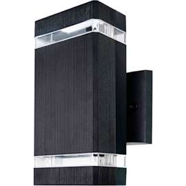 Sunlite LED Rectangle Wall Sconce Fixture, 6W, 850 Lumens, 80 CRI, 9-3/16" Size, Black