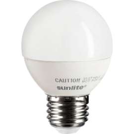 Sunlite G16 LED Light Bulb, 5W, 350 Lumens, Medium Screw Base, 3000K, Warm White, Pack of 6