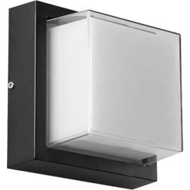 Sunlite LED Square Modern Outdoor Wall Sconce Light Fixture, 12W, 850 Lumens, 90 CRI, Black
