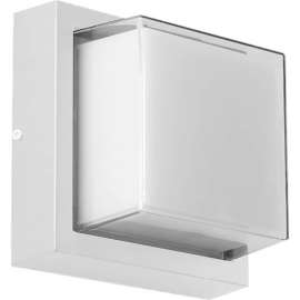 Sunlite LED Square Modern Outdoor Wall Sconce Light Fixture, 12W, 850 Lumens, 90 CRI, White