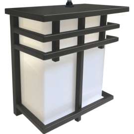 Sunlite LED Mission Style Outdoor Rectangle Light Fixture, 12W, 800 Lumens, Black Finish