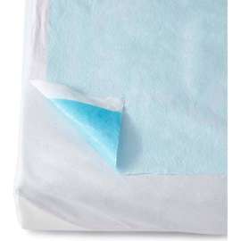 Medline NON24333 Disposable Tissue/Poly Flat Stretcher Sheets, 40"W x 72"L, Blue, 50/Case