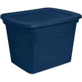 Sterilite 17317408 Industrial Tote 18 Gallon 23-1/2" L x 18-3/8"W x 16-1/8"H Marine Blue
