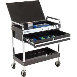Sunex Tools 8013ABK 30" Black Tool Cart W/ Locking Top & Drawer