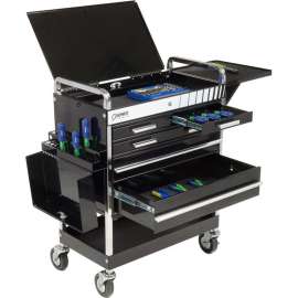 Sunex Tools Professional 5-Drawer Black Tool Cart W/ Locking Top, 27"H
