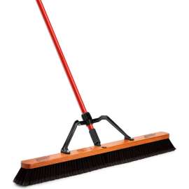 Libman Commercial 36" Assembled Smooth Sweep Push Broom - Brace Handle - 850