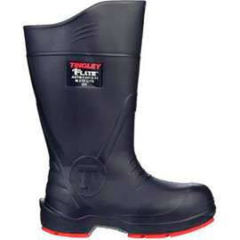 Flite Knee Boot, Size 6, 15"H, Composite Toe, Chevron-Plus Outsole, Blue W/ Red Sole