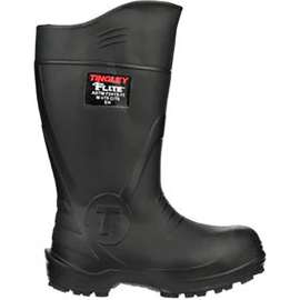 Flite Knee Boot, Size 13, 15"H, Composite Toe, Chevron-Plus Outsole, Black