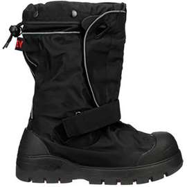 Orion Overshoe w/ Gaiter, Small Waterproof, Black with Red Soles