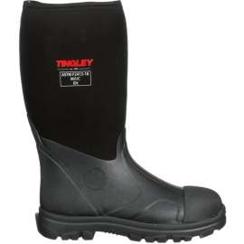 Tingley Badger Neoprene Boots, Steel Toe, Upper Rubber Sole, Steel Shank, 15"H, Blk, Size 11