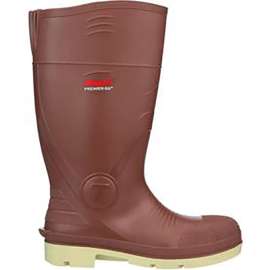 Premier G2 Knee Boot, Men's Size 7, 15"H, Plain Toe, Chevron Plus Outsole, Brick Red