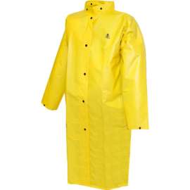 Tingley C56207 DuraScrim Coat, Yellow, 48", 2 Patch Pockets, Hood Snaps, Large