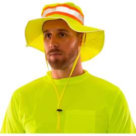 Tingley Enhanced Visibility Ranger Hat, Fluorescent Lime, Polyester, 2XL/3XL