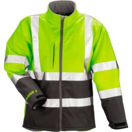 Tingley J25022 Phase 3 Soft Shell Jacket, Fluorescent Yellow/Green/Charcoal Gray, 2XL