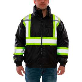 Tingley Bomber II Jacket, Black with Fluorescent Yellow/Green Tape, 4XL