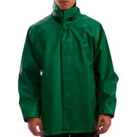Safetyflex Jacket, Size Men's 4XL, Storm Fly Front, Hood Snaps, Green