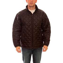 Workreation Quilted Insulated Jacket, Size Men's Small, Collared, Black