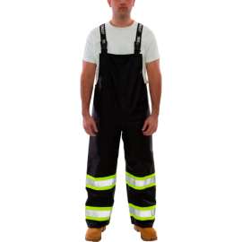 Icon Waterproof Breathable Overalls with Fluorescent Yellow-Green Tape, Black, 4XL