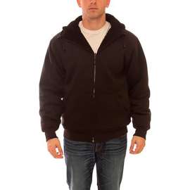 Workreation Heavyweight Insulated Hoodie, Black, Polyester/Cotton, L