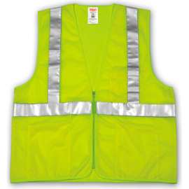 Tingley V70632 Job Sight Class 2 Vest, Fluorescent Lime, Polyester Mesh, L/XL
