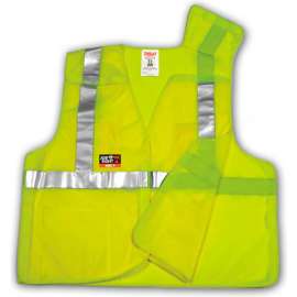 Tingley V81522 Class 2 Flame Resistant 5-Point Breakaway Vest, Fluorescent Lime, S/M