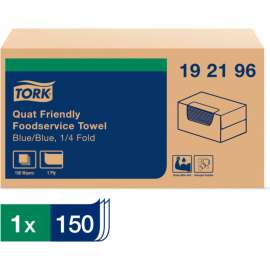 Tork Foodservice Cloth, 13"x 21", Blue, 150/Box