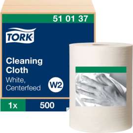 Tork Cleaning Cloth, 12-5/8"x10", White, 500/Case