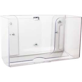 TrippNT Single Dual-Dispensing Folded Paper Towel Dispenser, Clear