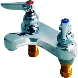 T&S B-0871 Lavatory Faucet, Deck Mount, 4" Centerset, 2.2 GPM, Lever Handles