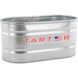 Tarter Galvanized Stock Tank 100 Gallon, 46-1/2 to 49-1/2"L to 22-1/2" to 25-1/2"W x 24"H