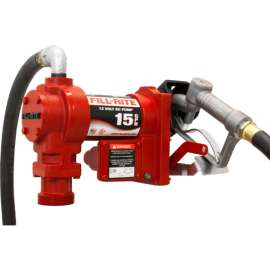 Fill-Rite FR1210H, DC Fuel Transfer Pump w/20" Steel Telescoping Suction Pipe, 15 GPM, 2" Bung Mount