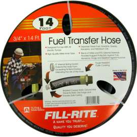 Fill-Rite FRH07514, 3/4" x 14' Retail Hose Designed for Use with All Electric Pumps