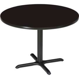 Interion 42" Round Counter Height Restaurant Table, Black