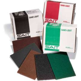 United Abrasives - Sait 77447 Sand-Light Hand Pad 6 " x 9" Maroon Non-Woven Medium